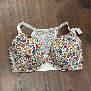 Cacique Floral Lace Bra - Multicolor